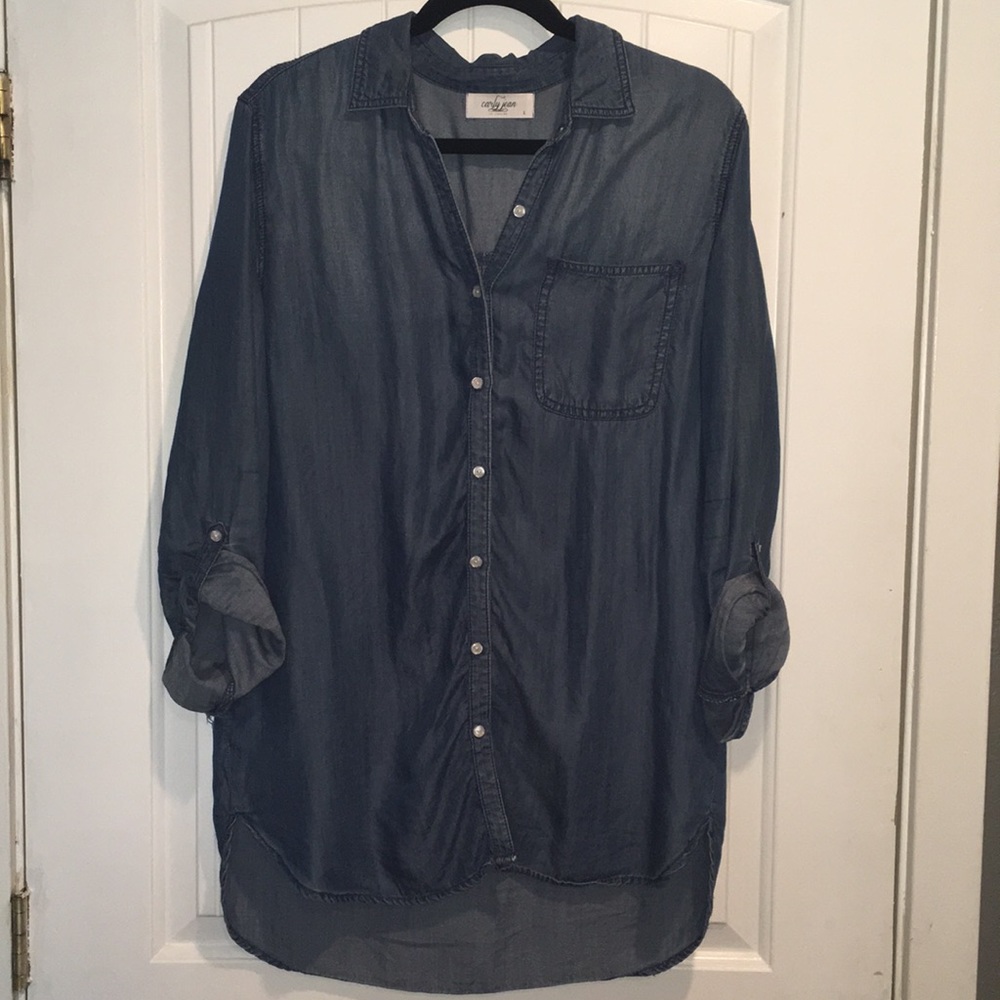 Carly Jean Los Angeles chambray top